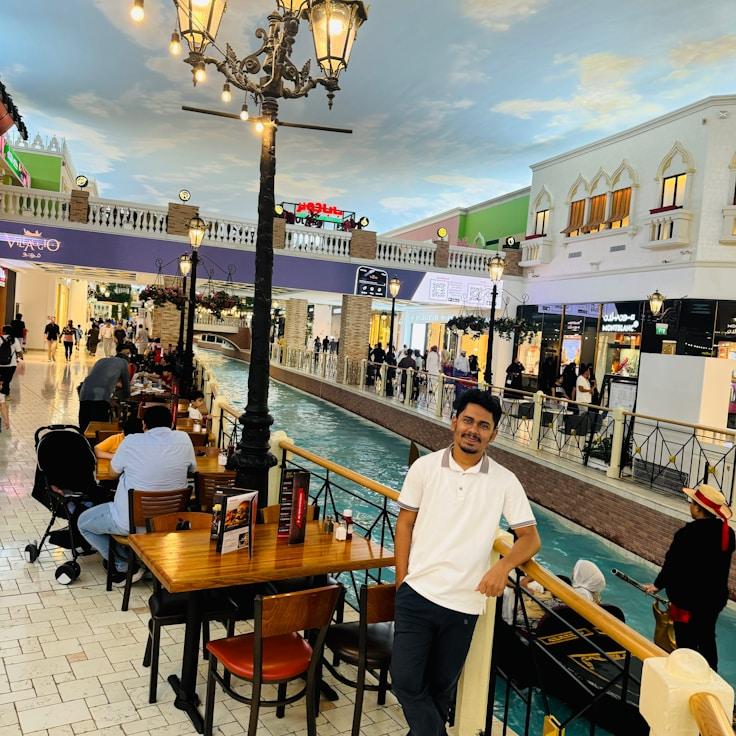 Shopping mall with wide corridors suitable for strollers